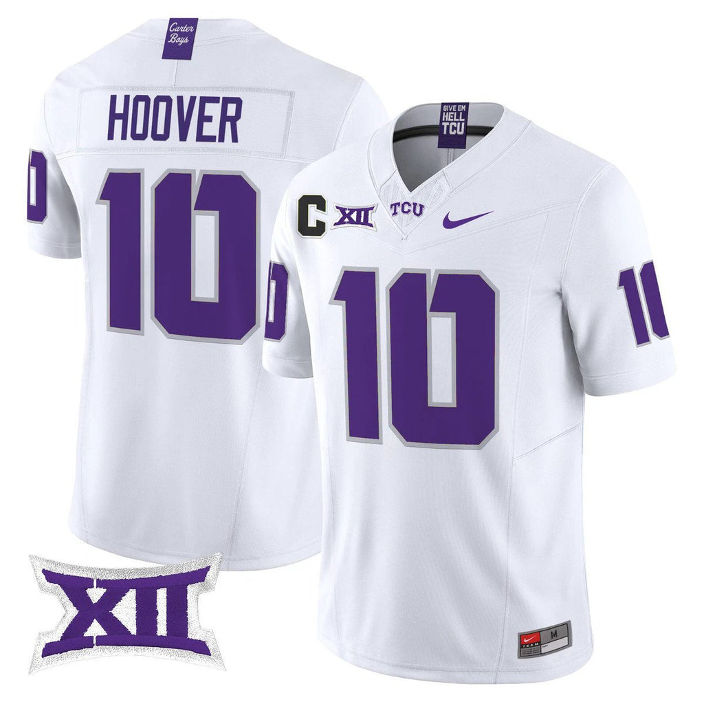 Josh Hoover Jersey #10 TCU Horned Frogs 2025 Vapor Limited Stitched White by My Store NCAA Football Jerseys