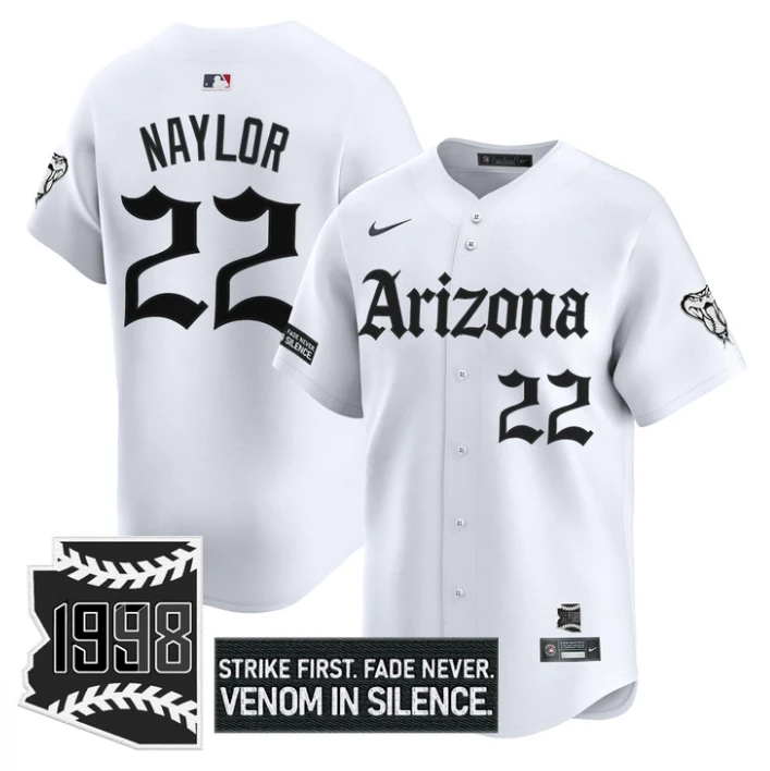 Josh Naylor Jersey #22 Arizona Diamondbacks Gothic Desert Fang Edition White by My Store