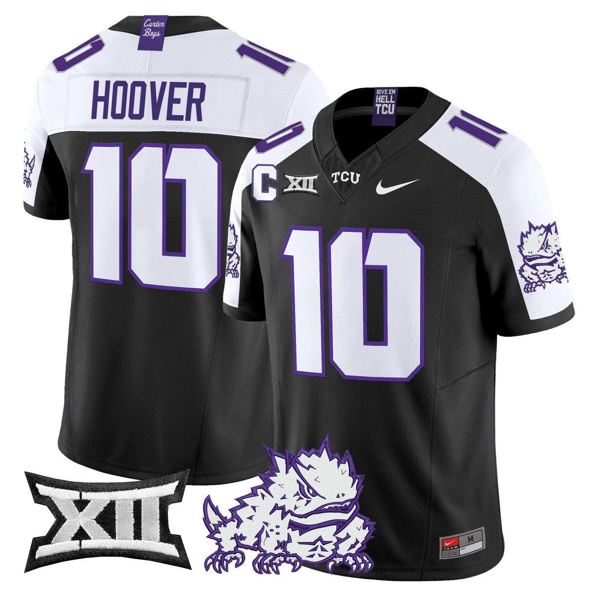 Josh Hoover Jersey #10 TCU Horned Frogs 2025 Vapor Limited Stitched by My Store NCAA Football Jerseys