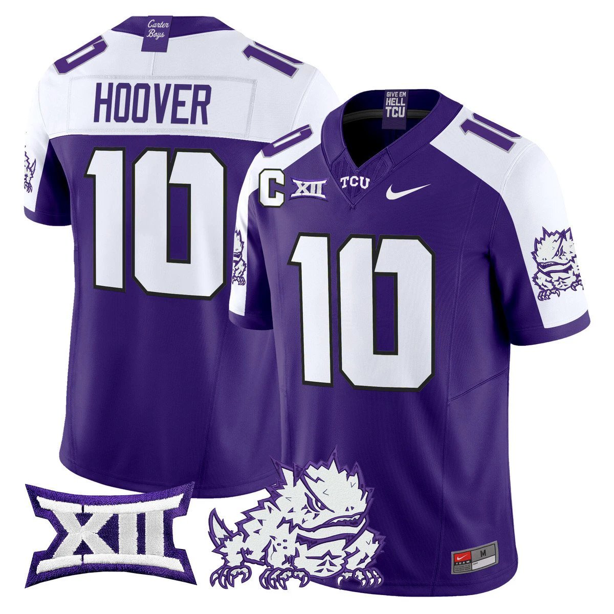 Josh Hoover Jersey #10 TCU Horned Frogs 2025 Vapor Limited Stitched by My Store NCAA Football Jerseys