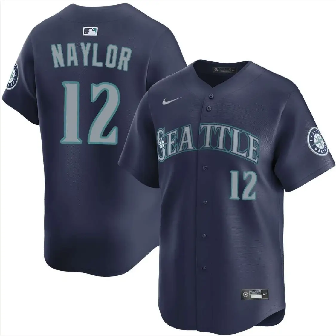 Josh Naylor Jersey #12 Mariners Vapor Premier Limited All Stitched by My Store