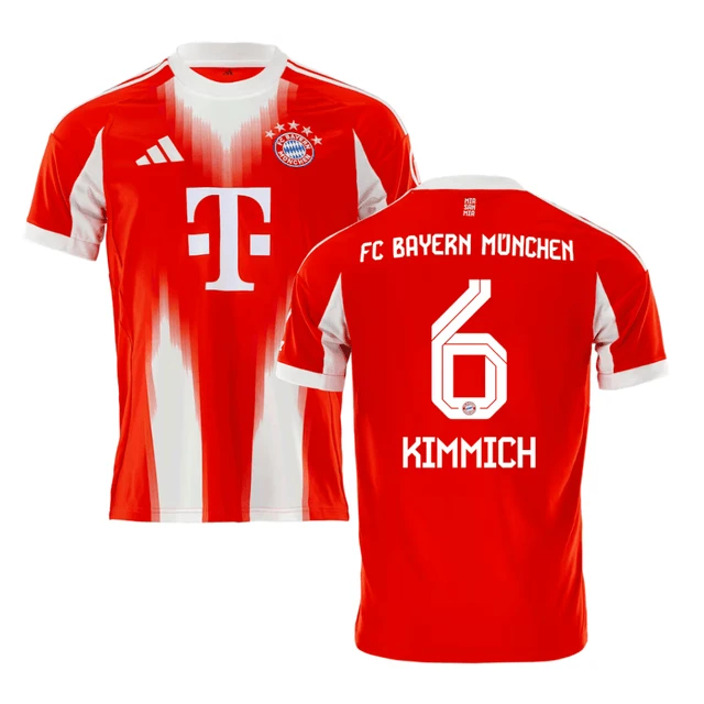 Joshua Kimmich 6 Bayern Munich 2025-26 Home Jersey – Red by Soccer Jersey