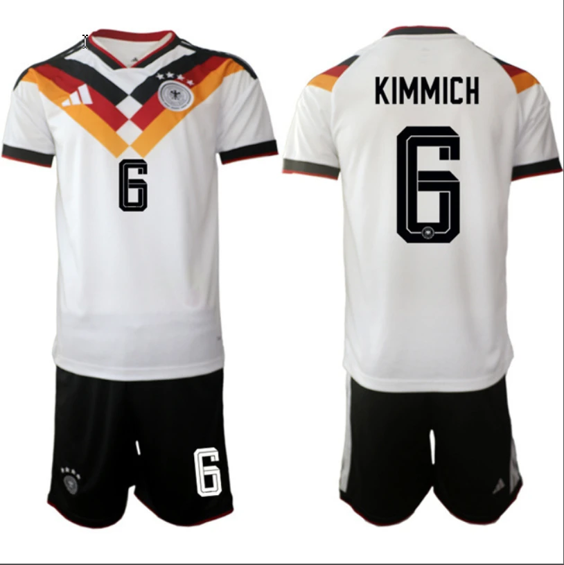 Joshua Kimmich Jersey #6 Germany Team 2025-26 White Home Soccer Suit by Soccer Jersey