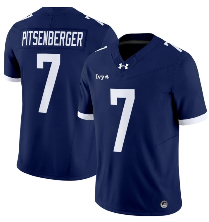 Joshua Pitsenberger Yale Football Blue Jersey All Stitched by NCAA Football Jersey