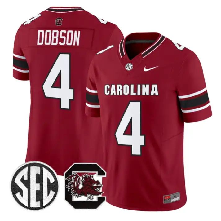 Joshua Dobson Jersey #4 South Carolina Gamecocks 2026 Limited Stitched by My Store NCAA Football Jerseys