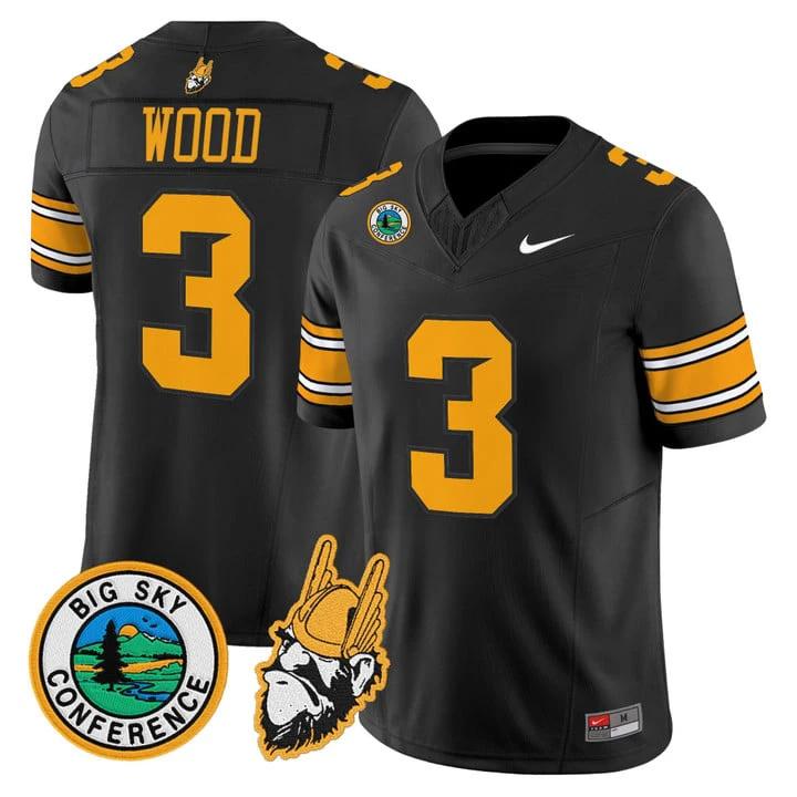 Joshua Wood Jersey #3 Idaho Vandals 1975 Throwback Limited Stitched by My Store NCAA Football Jerseys
