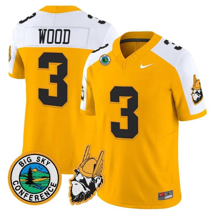 Joshua Wood Jersey #3 Idaho Vandals 1975 Throwback Limited Stitched by My Store NCAA Football Jerseys