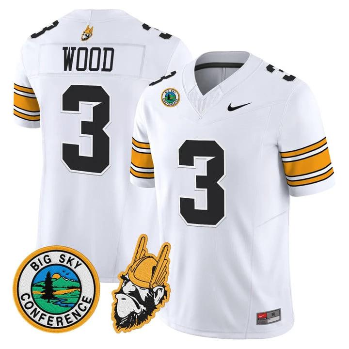 Joshua Wood Jersey #3 Idaho Vandals 1975 Throwback Limited Stitched by My Store NCAA Football Jerseys