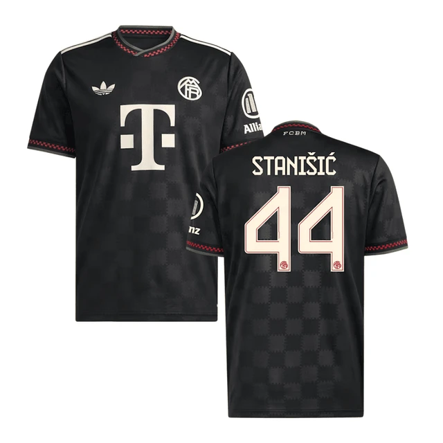Josip Stanisic #44 Bayern Munich 2025-26 Third Men Jersey – Black by Soccer Jersey