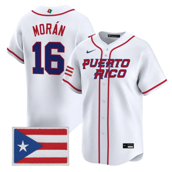 Jovani Morán Jersey #16 Puerto Rico World Baseball Classic 2026 Stitched by My Store