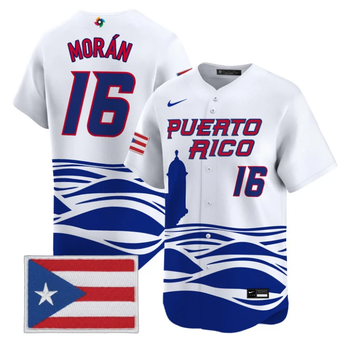 Jovani Morán Jersey #16 Puerto Rico World Baseball Classic 2026 Stitched by My Store