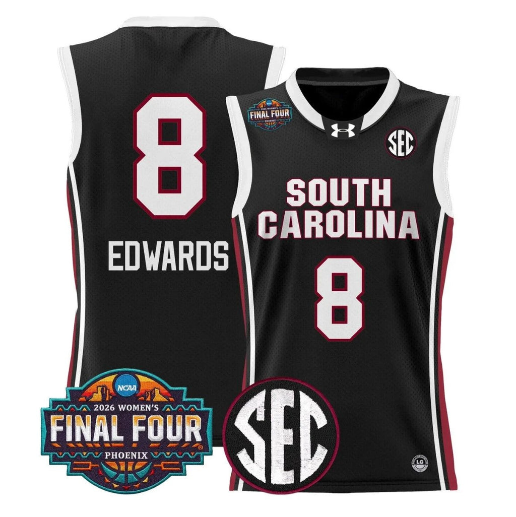 Joyce Edwards Jersey #8 South Carolina 2026 Final Four Stitched Black by My store basketball