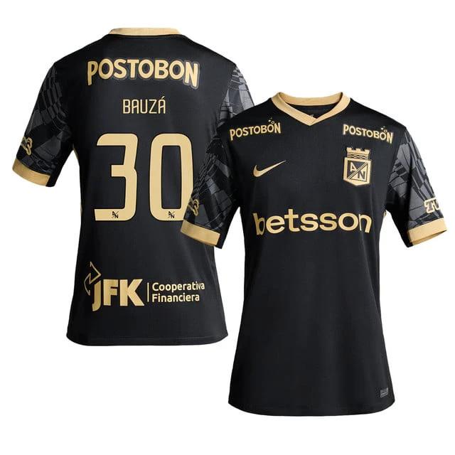 Juan Bauzá 30 Atlético Nacional 2025-26 Away Men Jersey – Black by Soccer Jersey