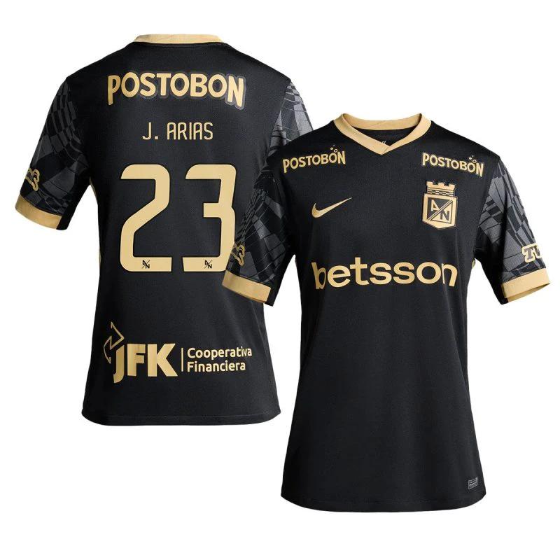 Juan Jose Arias 23 Atlético Nacional 2025-26 Away Men Jersey – Black by Soccer Jersey