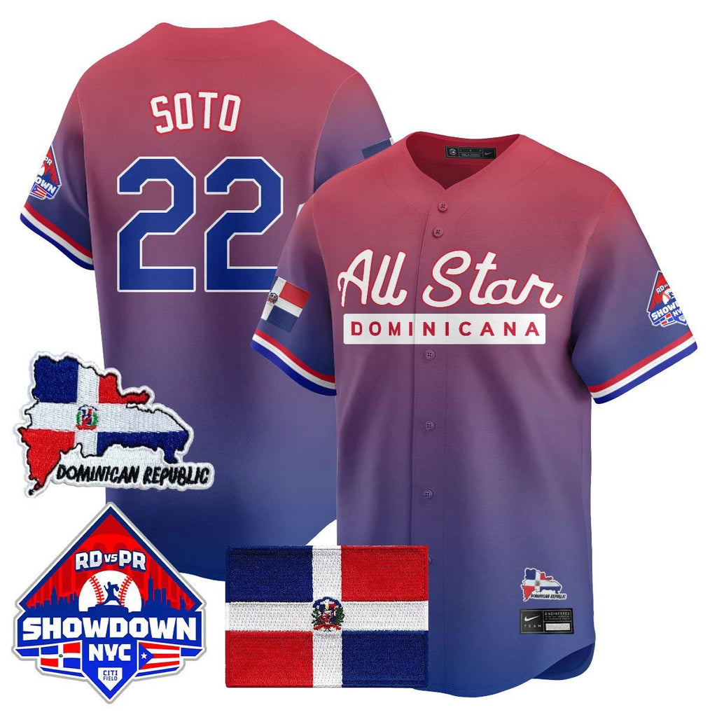 Juan Soto Jersey #22 Dominican Republic Baseball All-Star 2025 Red Limited by My Store