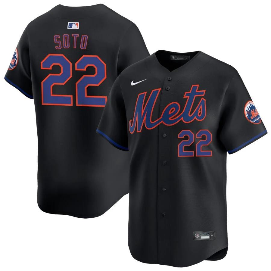 Juan Soto Jersey #22 New York Mets 2025 Baseball Player Black by My Store