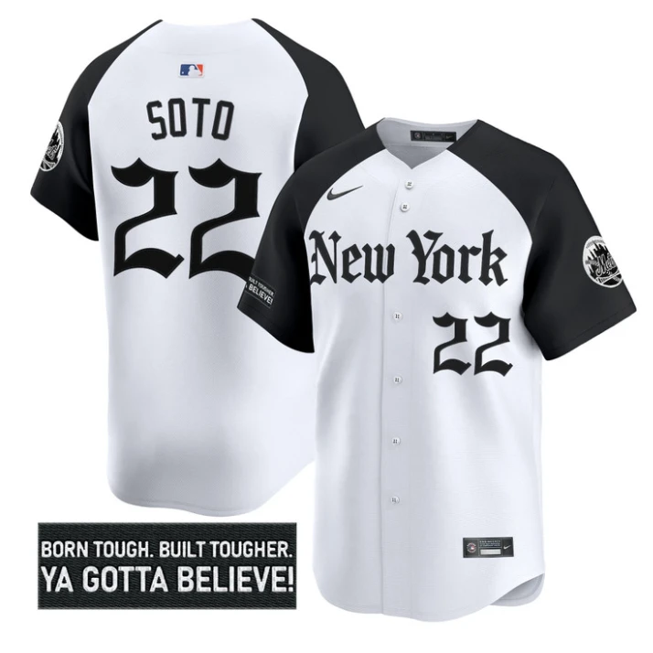 Juan Soto Jersey #22 New York Mets Gothic Borough Edition Stitched by My Store