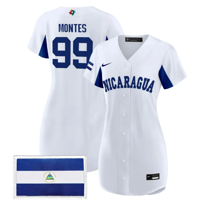 Juan Montes Jersey #99 Nicaragua 2026 World Baseball Dress Stitched by My Store