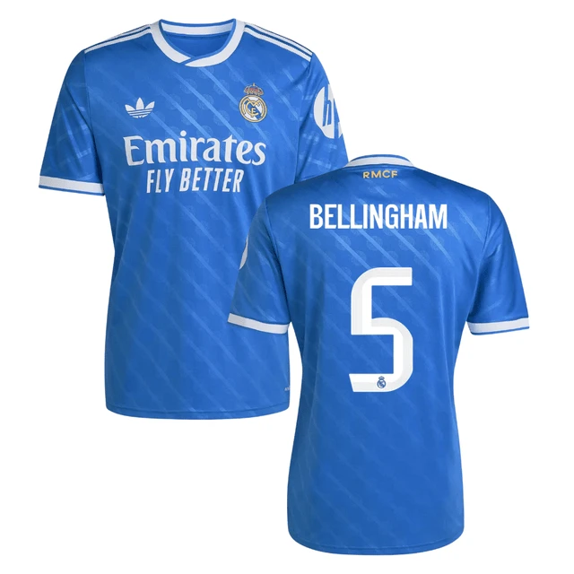 Jude Bellingham #5 Real Madrid 2025-26 Third Match Jersey – Blue by Soccer Jersey