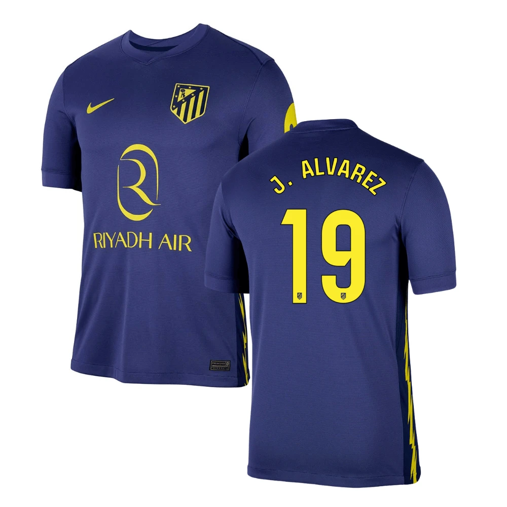 Julián Alvarez 19 Atlético de Madrid 2025-26 Away Match Jersey – Navy by Soccer Jersey