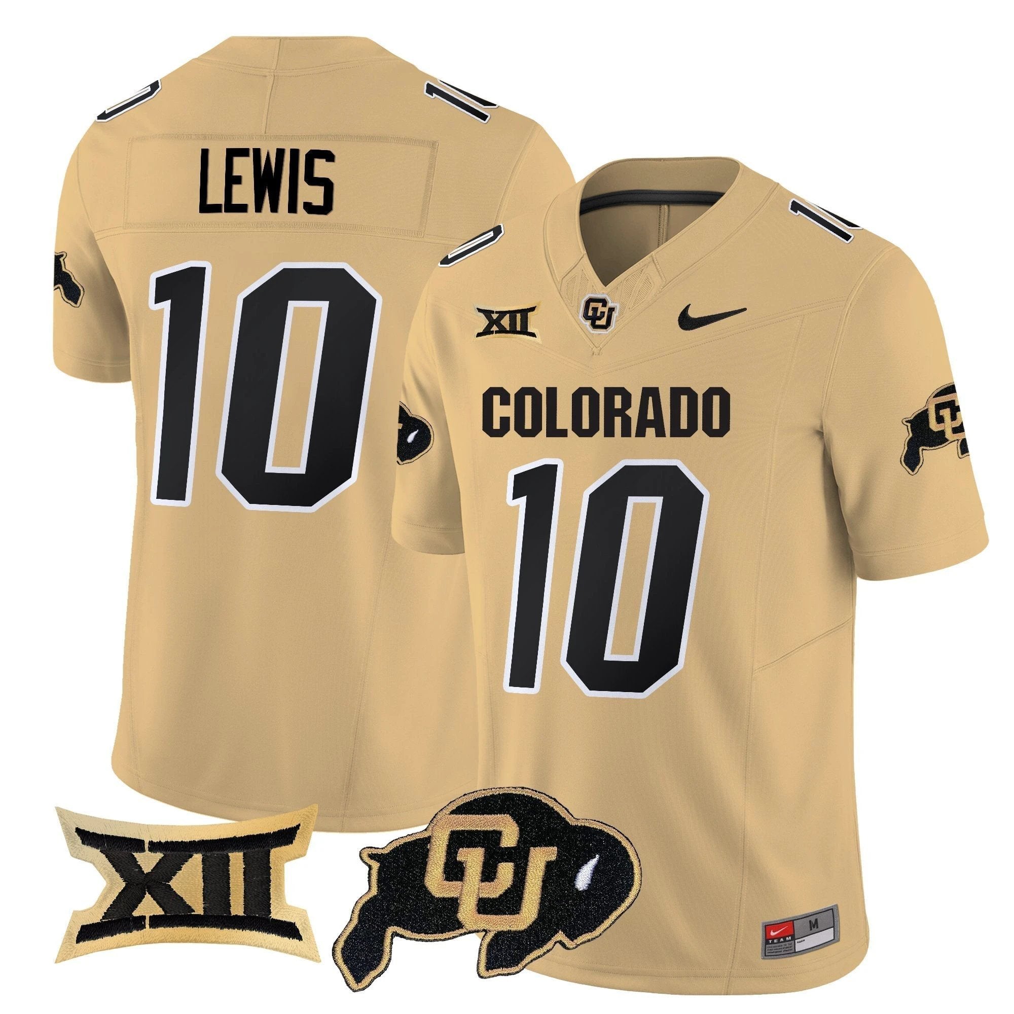 Julian Lewis Jersey #10 Colorado Buffaloes 2025 Vapor Limited Stitched Gold by My Store