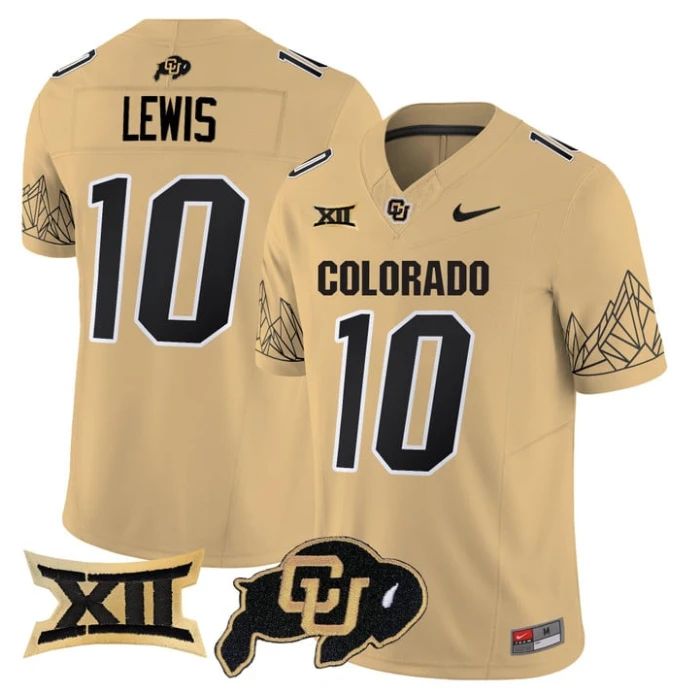 Julian Lewis Jersey #10 Colorado Buffaloes 2025 Limited V2 Stitched Gold by My Store