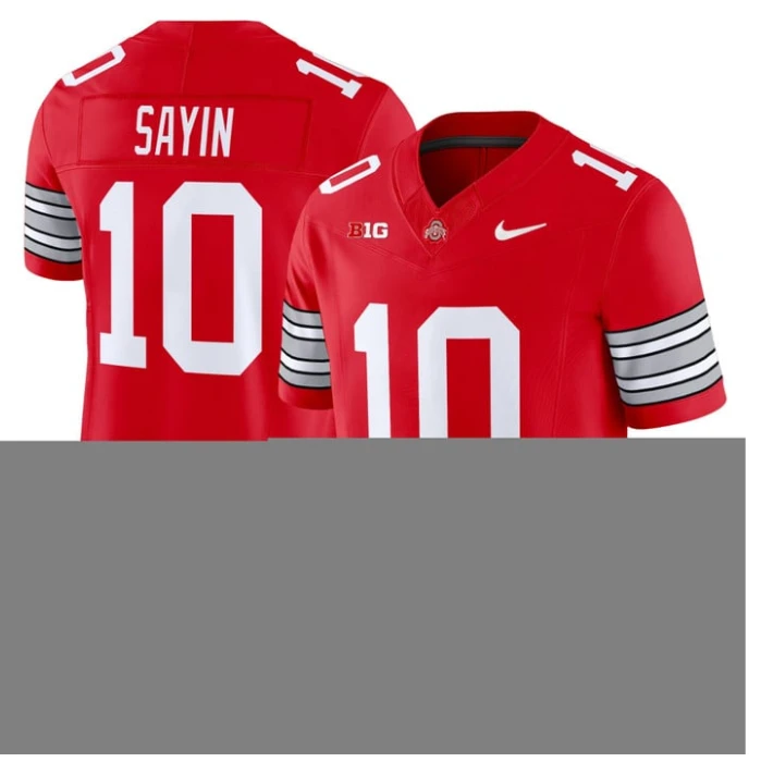 Julian Sayin Jersey #10 Ohio State Heritage Stripe 2025-26 Stitched Red by NCAA Football Jersey
