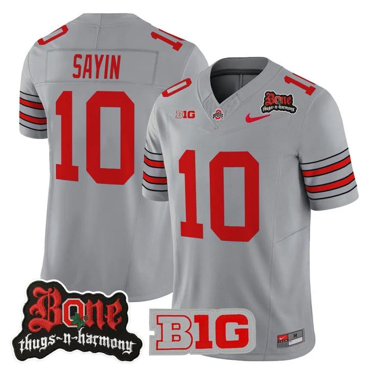 Julian Sayin Jersey #10 Ohio State Buckeyes Bone Thugs-N-Harmony Stitched by My Store NCAA Football Jerseys