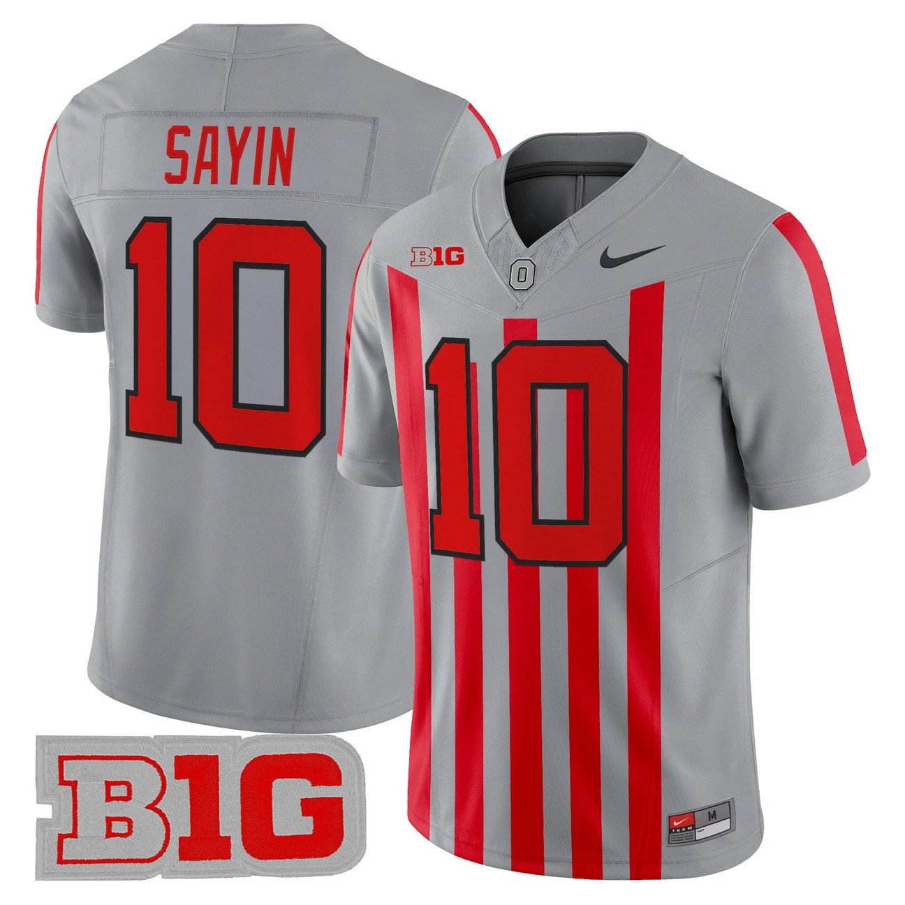 Julian Sayin Jersey #10 Ohio State Buckeyes Throwback Limited Stitched by My Store NCAA Football Jerseys