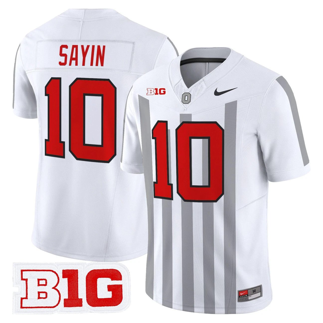 Julian Sayin Jersey #10 Ohio State Buckeyes Throwback Limited Stitched by My Store NCAA Football Jerseys