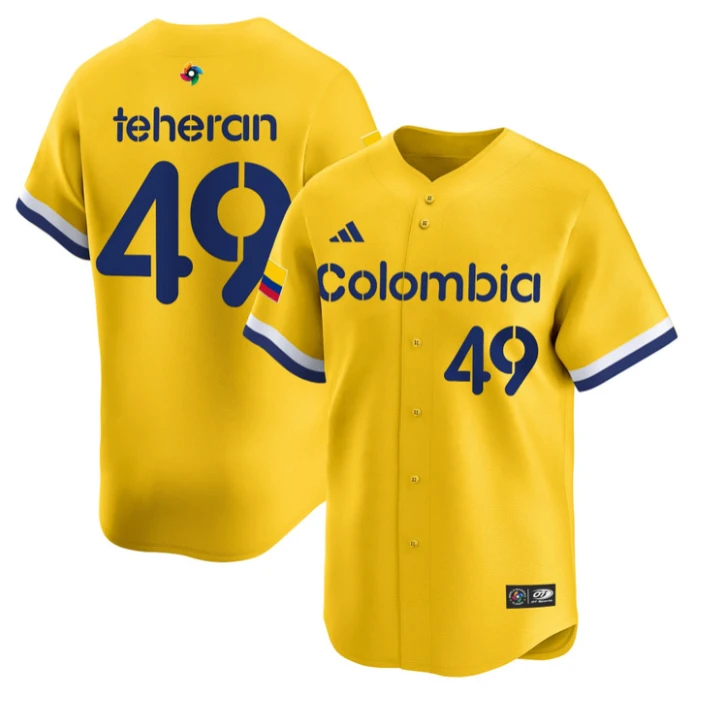 Julio Teheran Jersey #49 Colombia 2026 World Baseball Classic Stitched by My Store