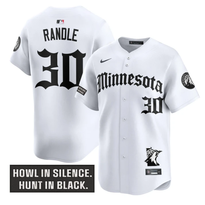 Julius Randle Jersey #30 Minnesota Timberwolves Gothic North Howl Edition White by My Store