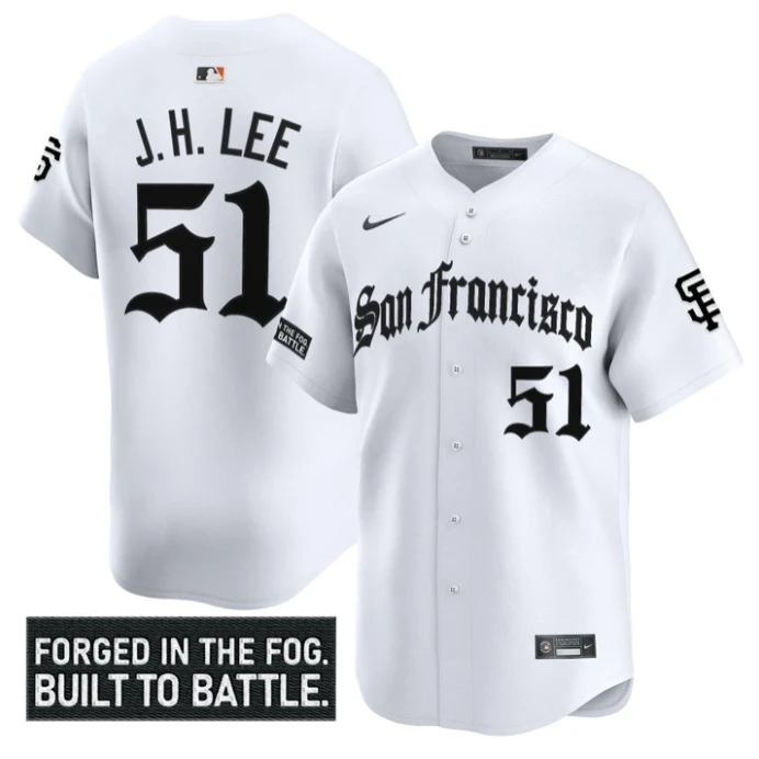 Jung Hoo Lee Jersey #51 San Francisco Giants Gothic Fog Edition Stitched White by My Store