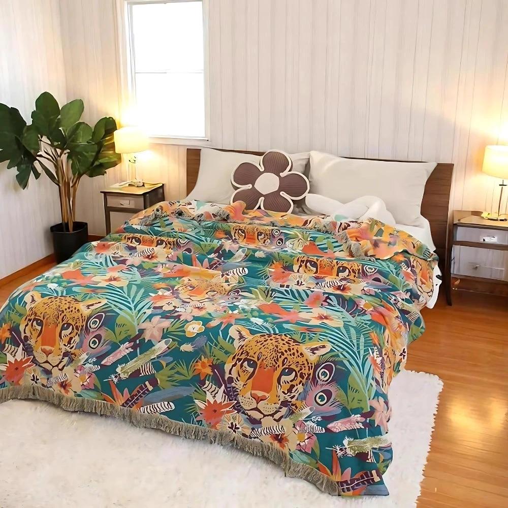 Jungle Adventure Kids Cotton Blanket by Casa & Beyond