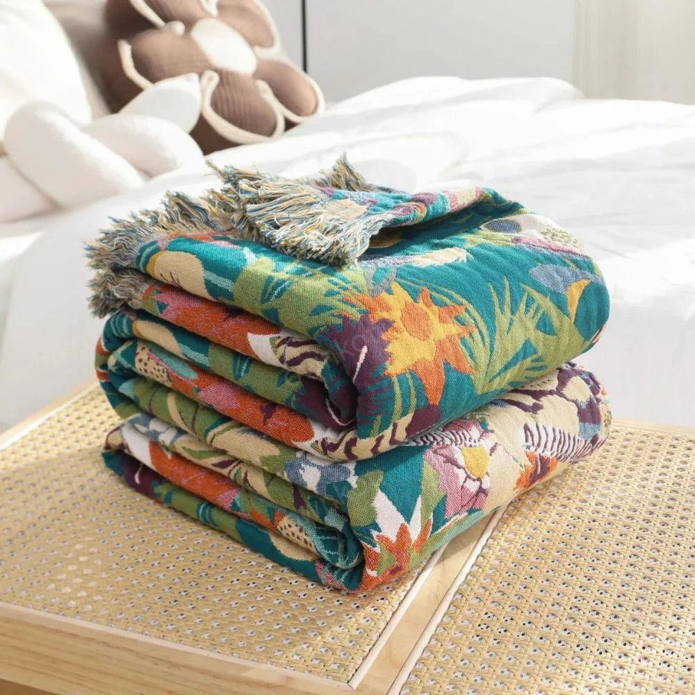 Jungle Adventure Kids Cotton Blanket by Casa & Beyond
