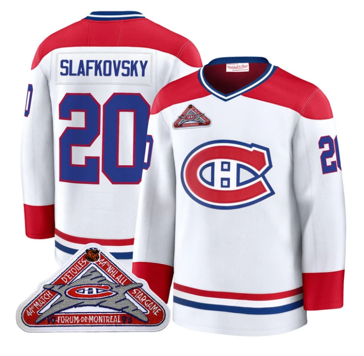 Juraj Slafkovsky Jersey #20 Montreal Canadiens Timeless Premium Stitched 1992 Blue Line by Hockey David