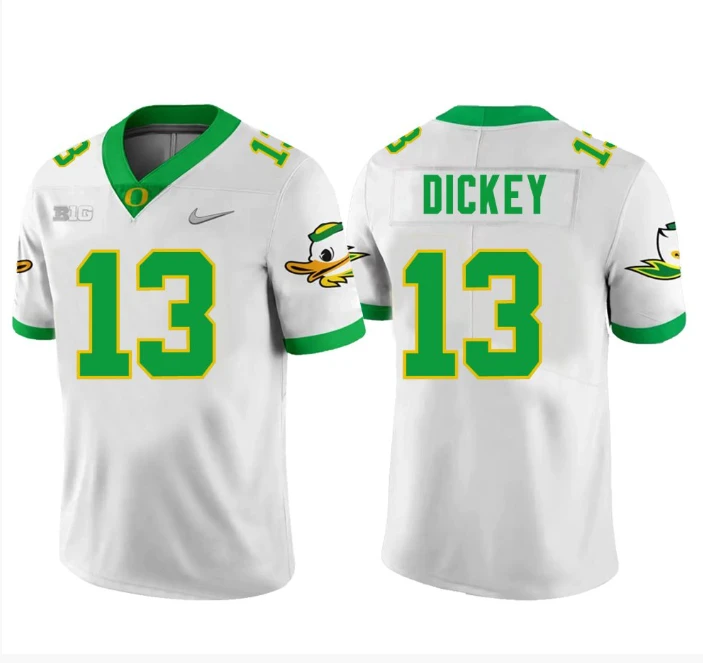 Jurrion Dickey Jersey #13 Oregon Ducks Football White by My Store