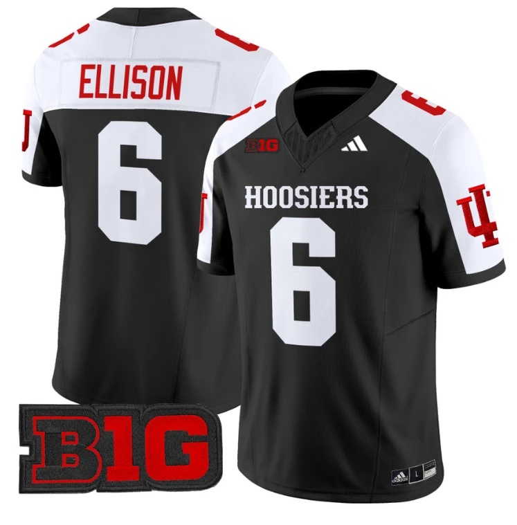 Justice Ellison Jersey #6 Indiana Hoosiers Vapor Limited Football Black Alternate by My Store