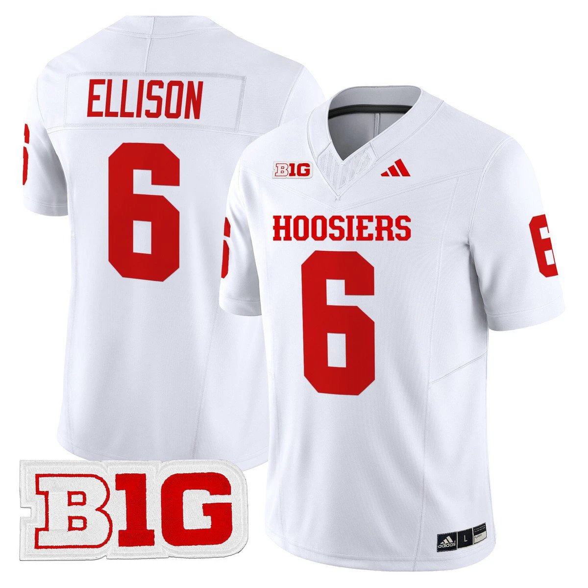 Justice Ellison Jersey #6 Indiana Hoosiers 2025 Limited Stitched by My Store NCAA Football Jerseys