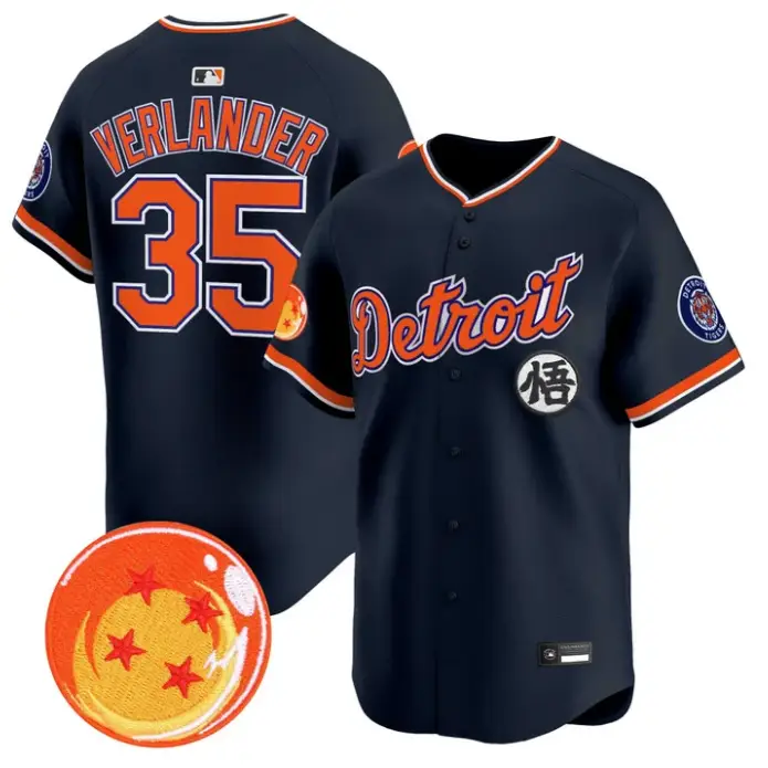 Justin Verlander Jersey #35 Detroit Tigers Dragon Ball Premier Stitched by My Store