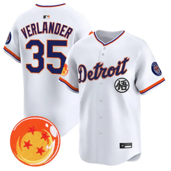 Justin Verlander Jersey #35 Detroit Tigers Dragon Ball Premier Stitched by My Store