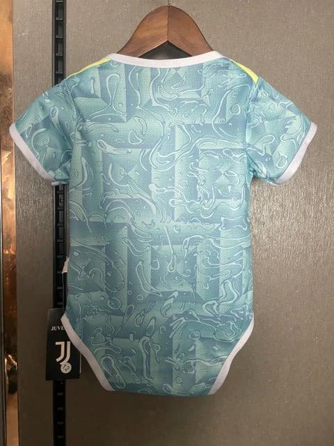 Juventus 2025-26 Modern Little Fan Away Soccer Baby Bodysuit – Light blue by Soccer Jersey