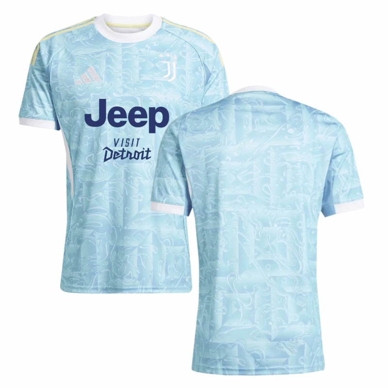 Juventus 2025-26 Away Match Jersey – Light Blue by Soccer Jersey