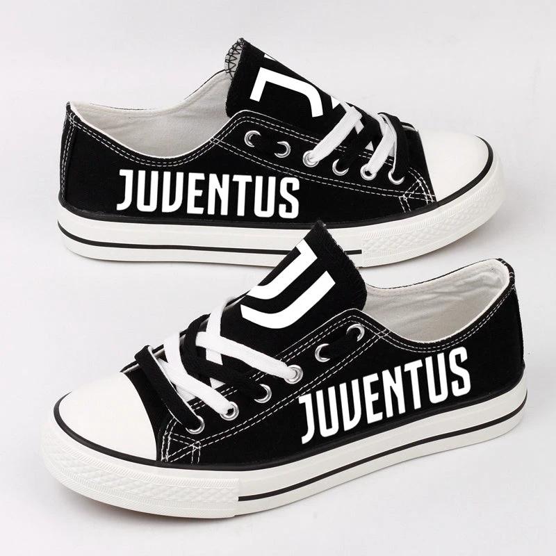 Juventus Low Top Canvas Sport Sneakers Shoes For Men Women Fans by Crocs