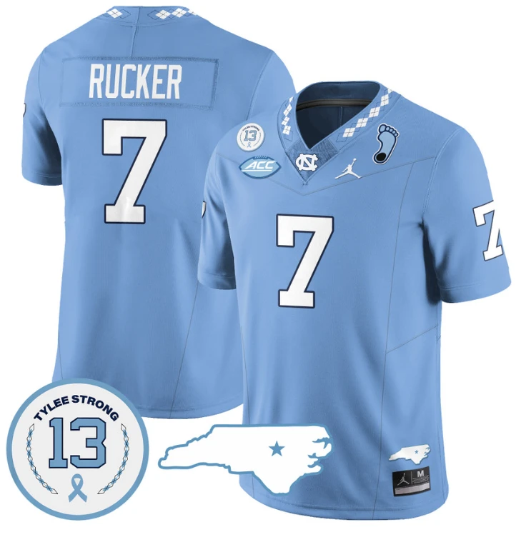Kaimon Rucker Jersey #7 North Carolina Tar Heels Vapor College Football Stitched Blue by My Store