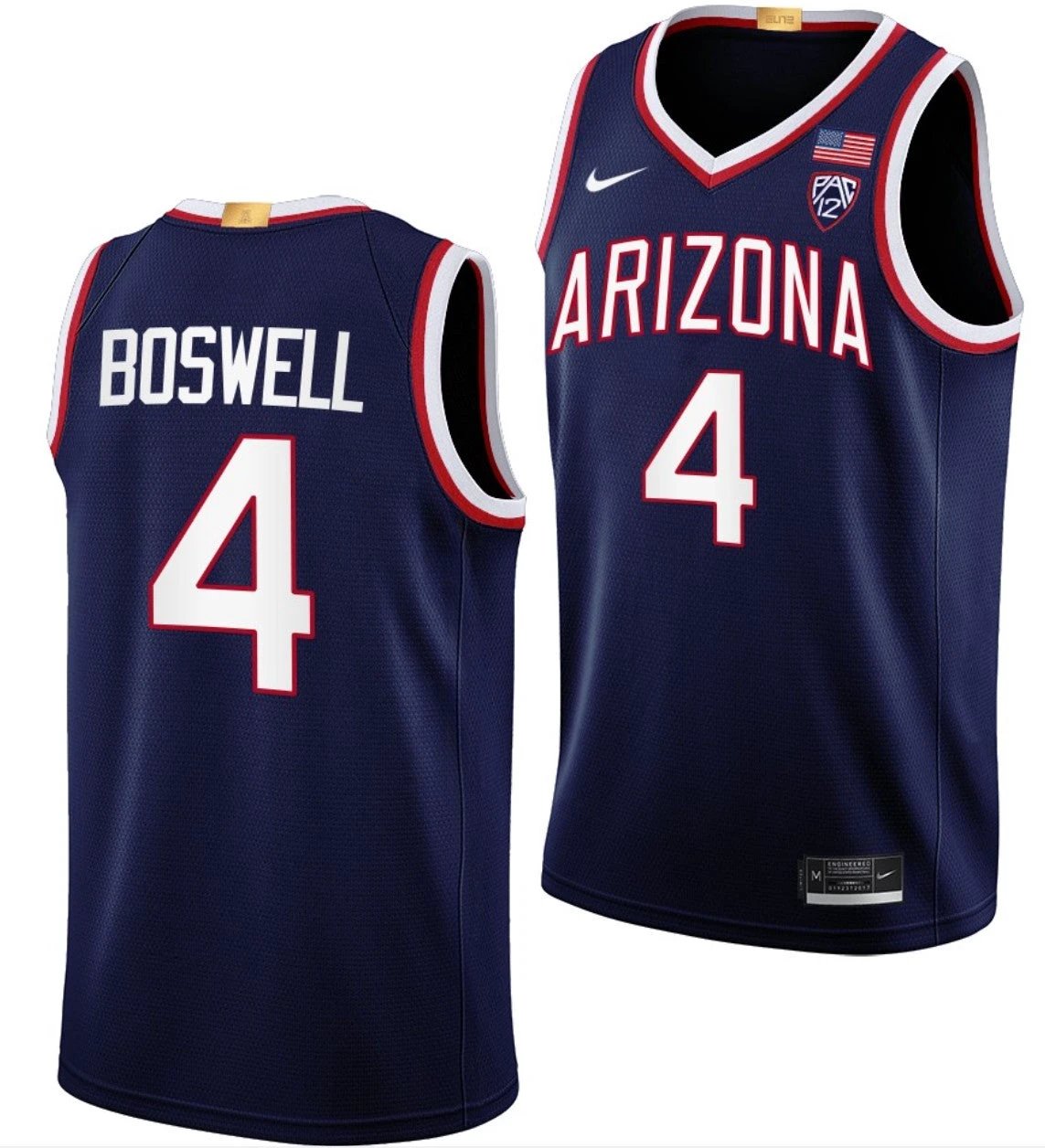 Kylan Boswell Jersey Arizona Wildcats College Basketball Limited #4 by My store basketball