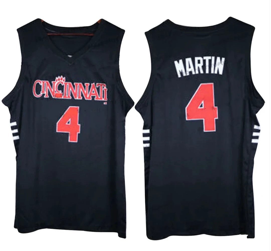 Kenyon Martin Jersey Cincinnati Bearcats College Basketball Navy #4 by My store basketball