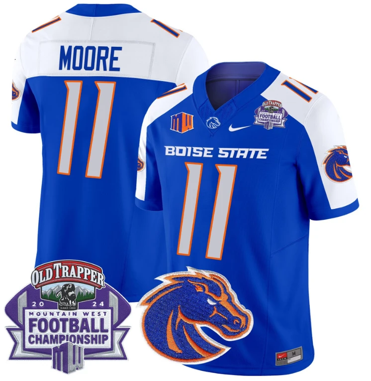 Kellen Moore Jersey #11 Boise State Broncos 2024 Championship Vapor Royal Alternate by My Store