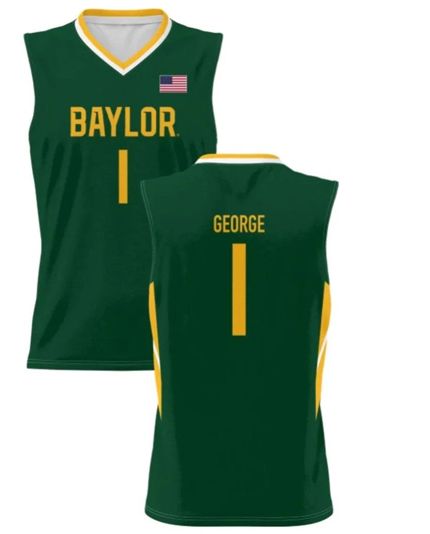 Keyonte George Jersey Baylor Bears College Basketball #1 by My store basketball