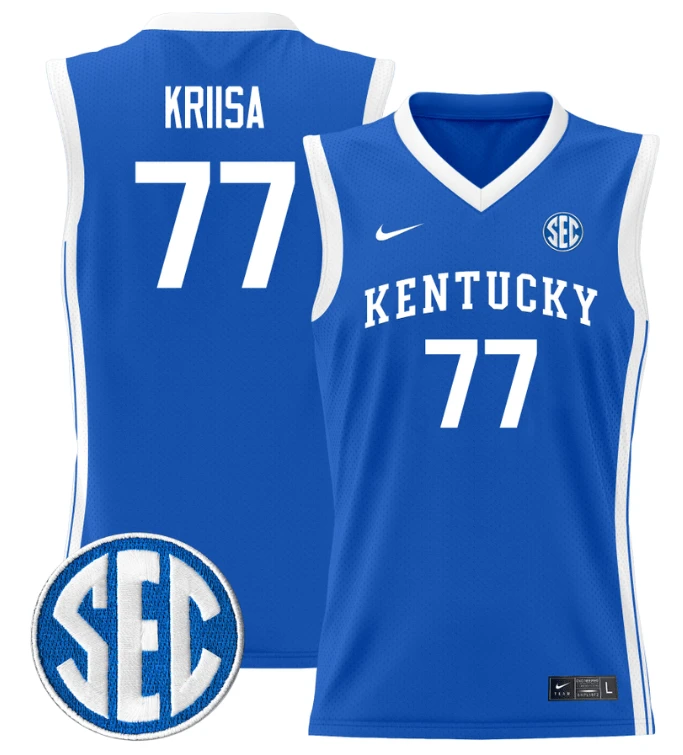Kerr Kriisa Jersey #77 Kentucky Wildcats Lightweight Basketball Royal by My store basketball